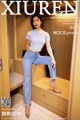 a woman sitting on top of a wooden shelf in a room